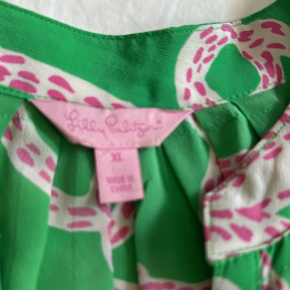 Lily Pulitzer 100% silk top - Picture 3 of 5